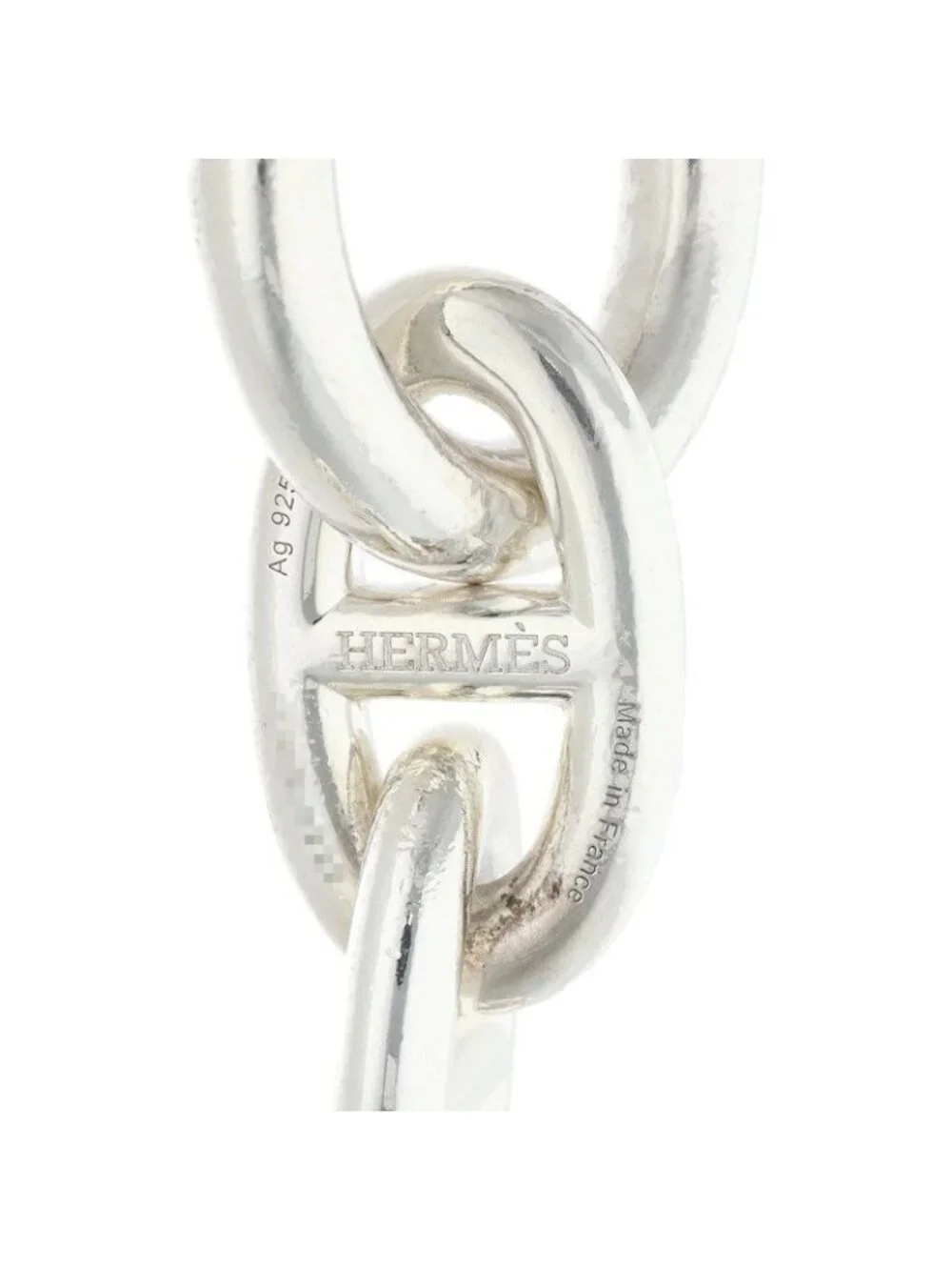 Hermes Chaine D'ancre TGM Silver Bracelet